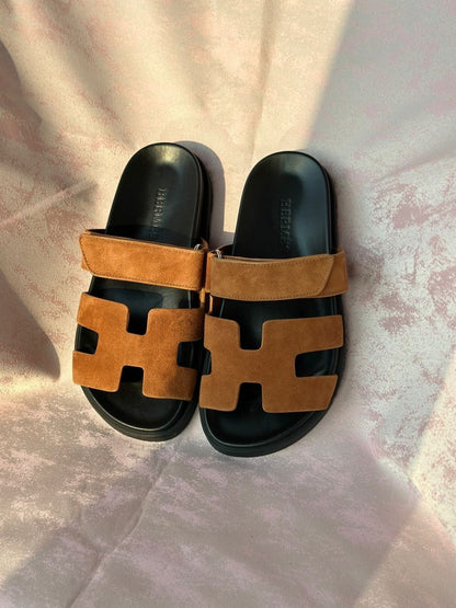 Herm Chypre Sandals (Brown/Tan)