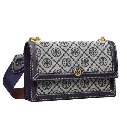 Toy Brch T Monogram Jacquard Shoulder Bag 23×14