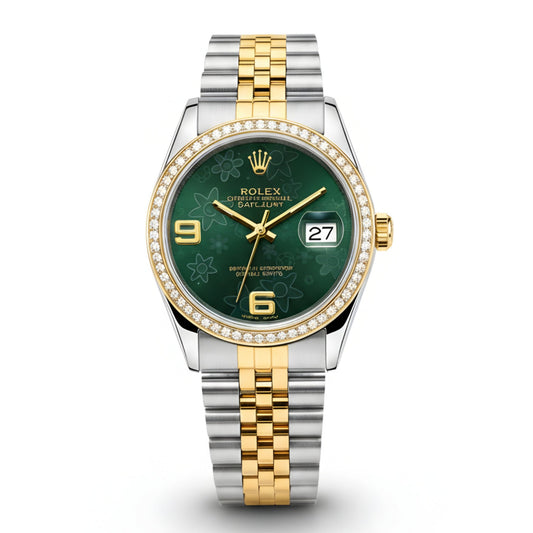 RO Datejust Womens Watch Floral Green & T