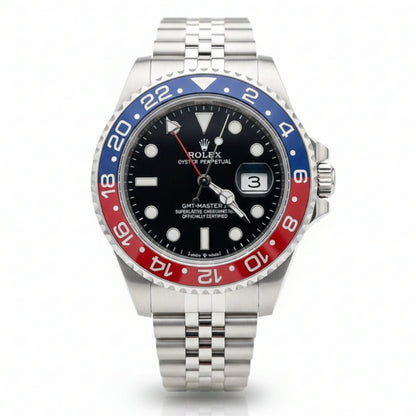 RO GMT-Master II "Pepsi" Silver Steel & Blue/Red