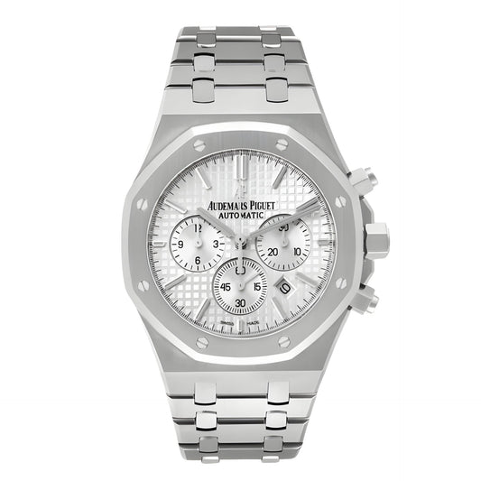 AP Royal Oak Quartz Chronograph White Dial