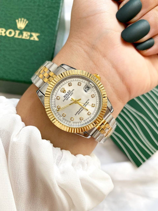 RO Lady Datejust Gold, Sliver with silver dial
