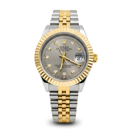 RO Lady Datejust Gold, Sliver with Grey dial