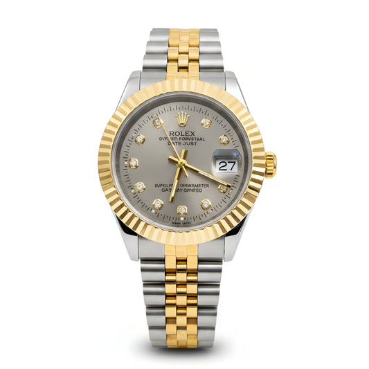 RO Lady Datejust Gold, Sliver with Grey dial