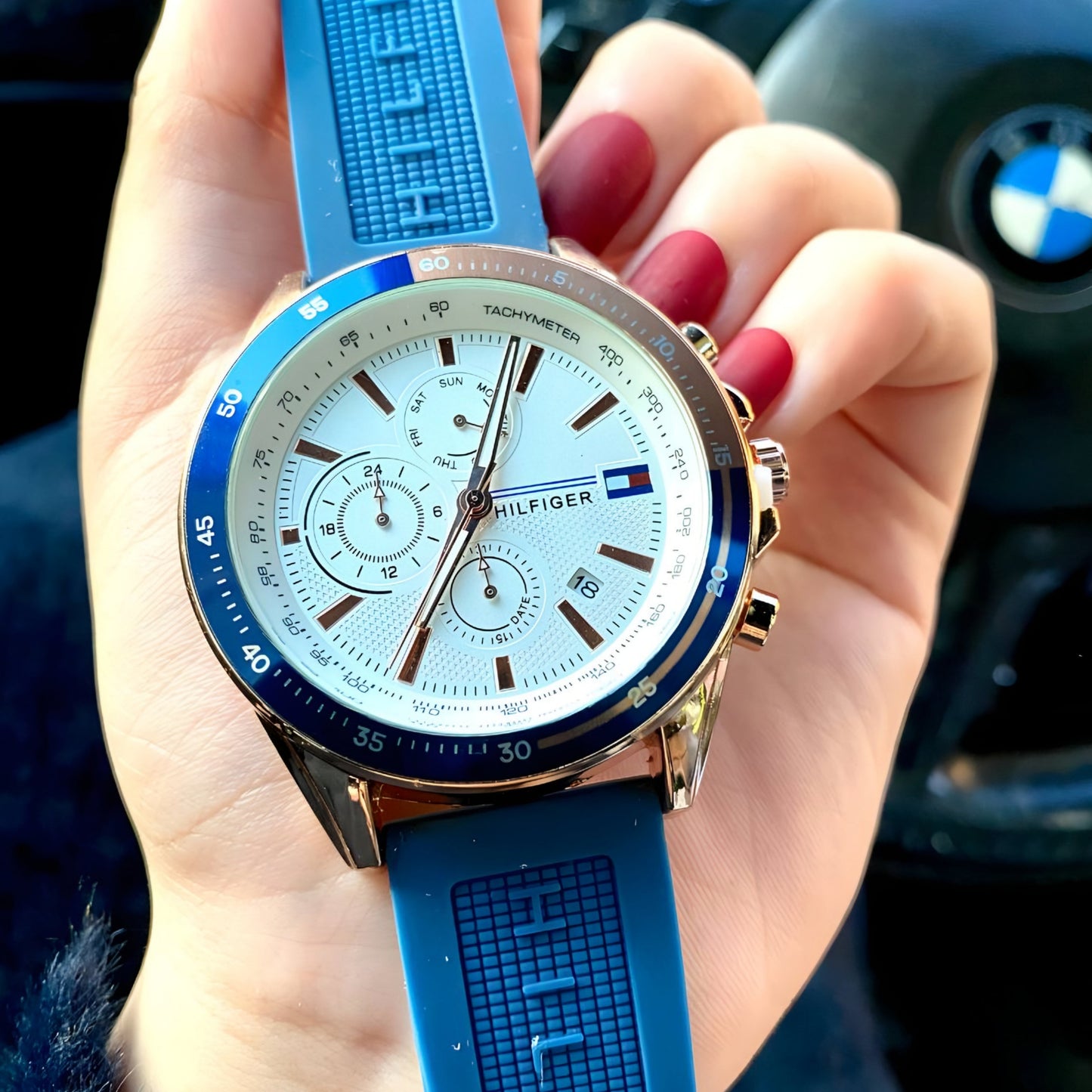 TOM  Mens Sport Watch Rose Gold