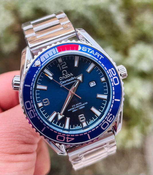 OMG Seamaster Planet Ocean Mirror Original Silver & Blue E
