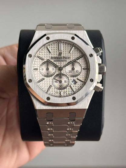 AP Royal Oak Quartz Chronograph White Dial