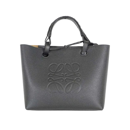 Lowe Anagram Embossed Grained Leather Tote Bag 37*26